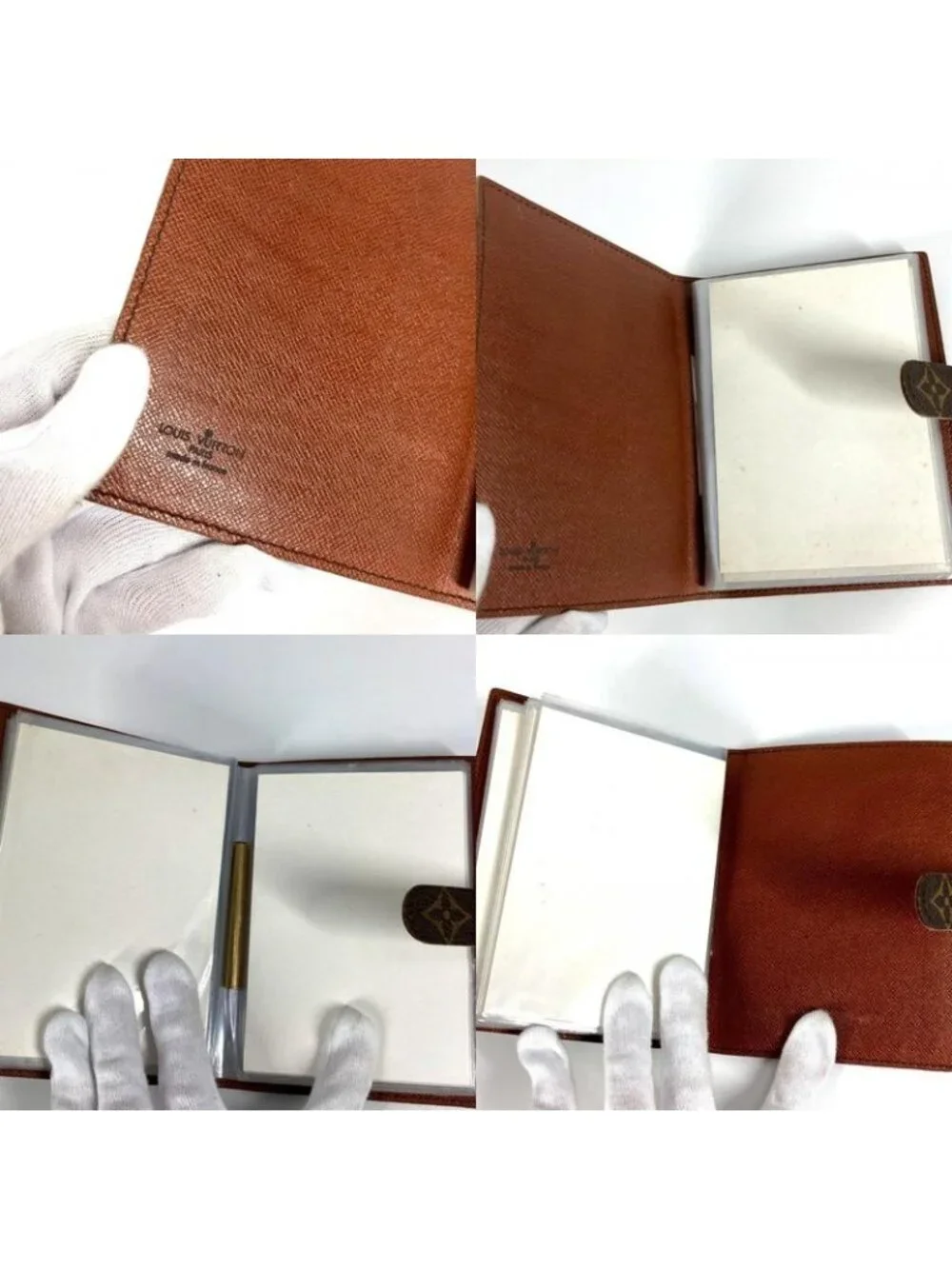 Louis Vuitton Notebook Cover Pochette Photo Case Monogram Canvas Brown